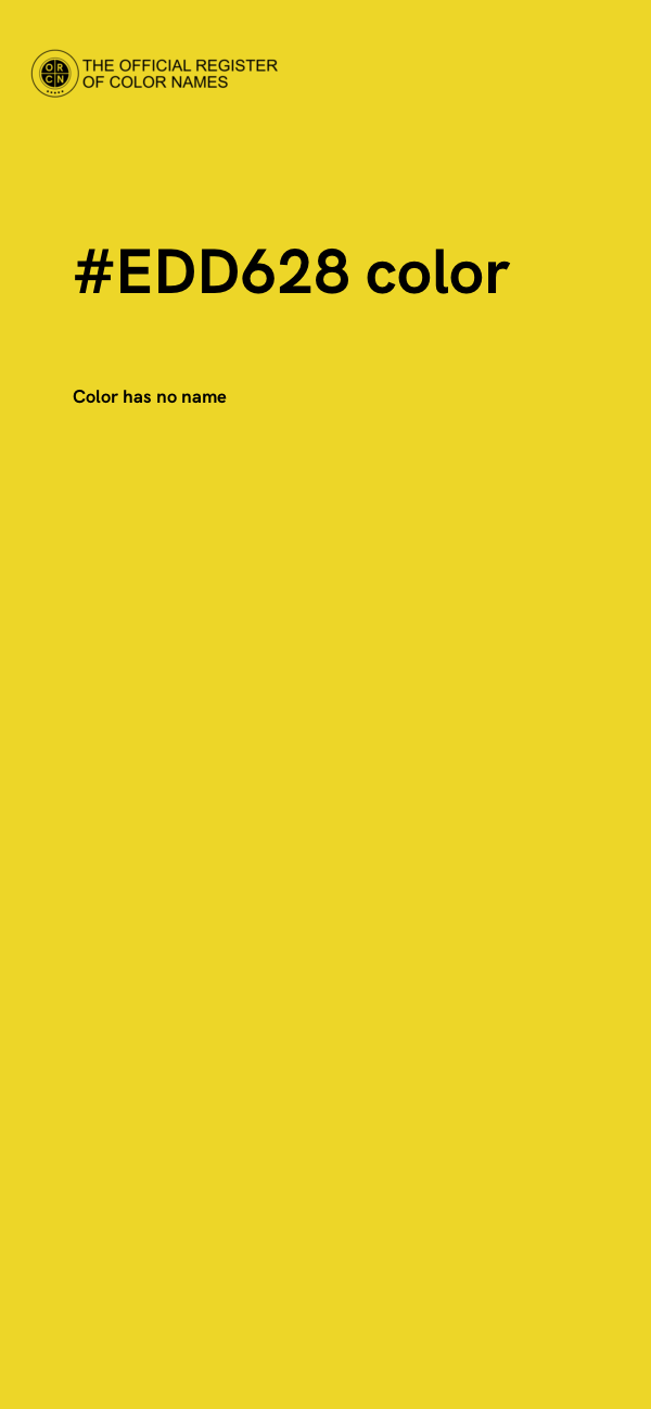 #EDD628 color image