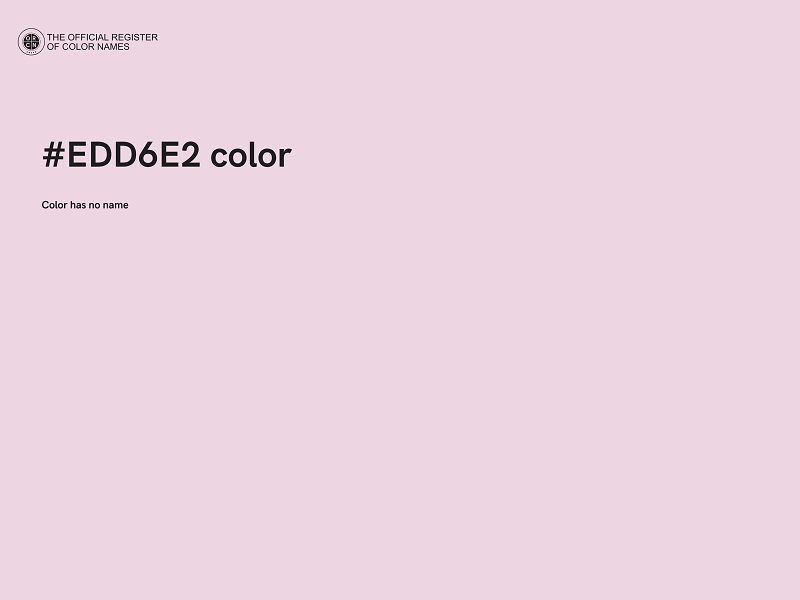 #EDD6E2 color image