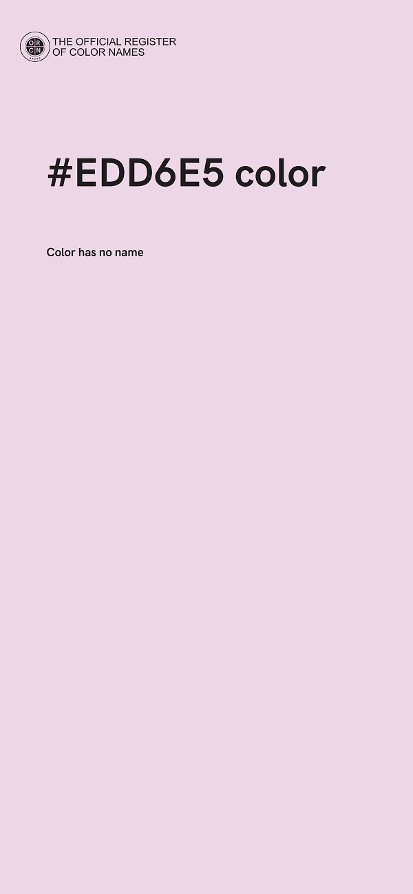#EDD6E5 color image