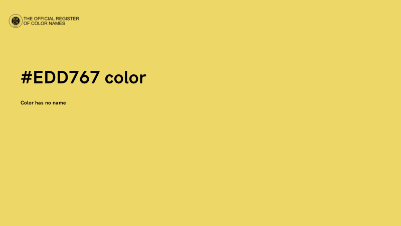 #EDD767 color image