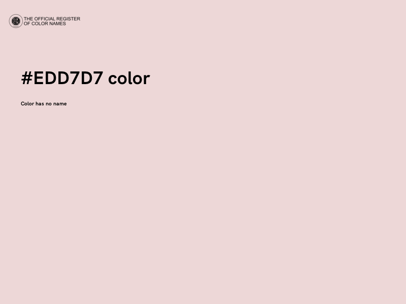 #EDD7D7 color image
