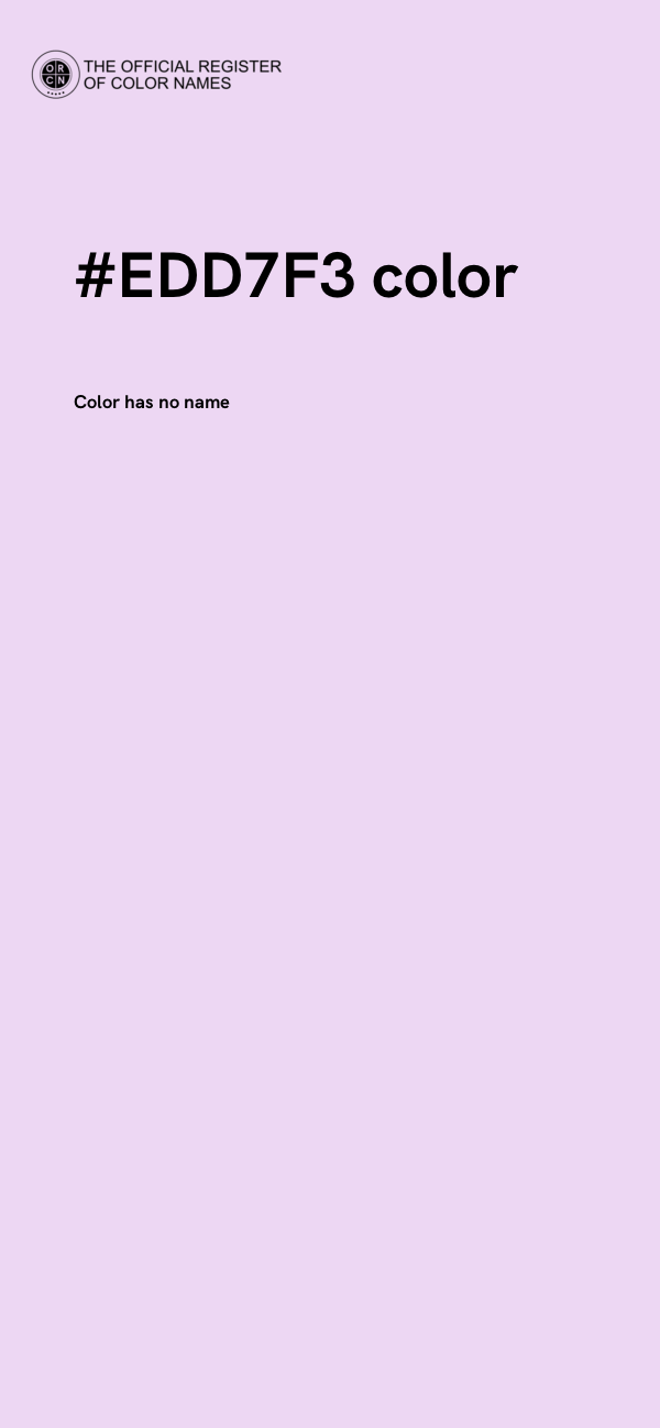 #EDD7F3 color image