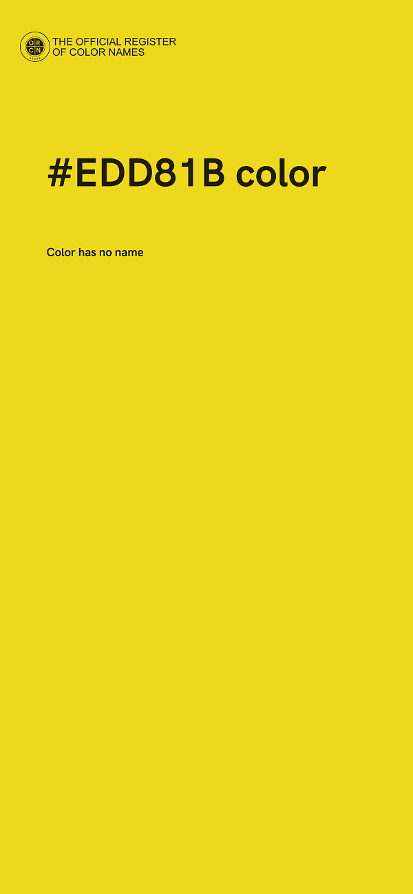#EDD81B color image