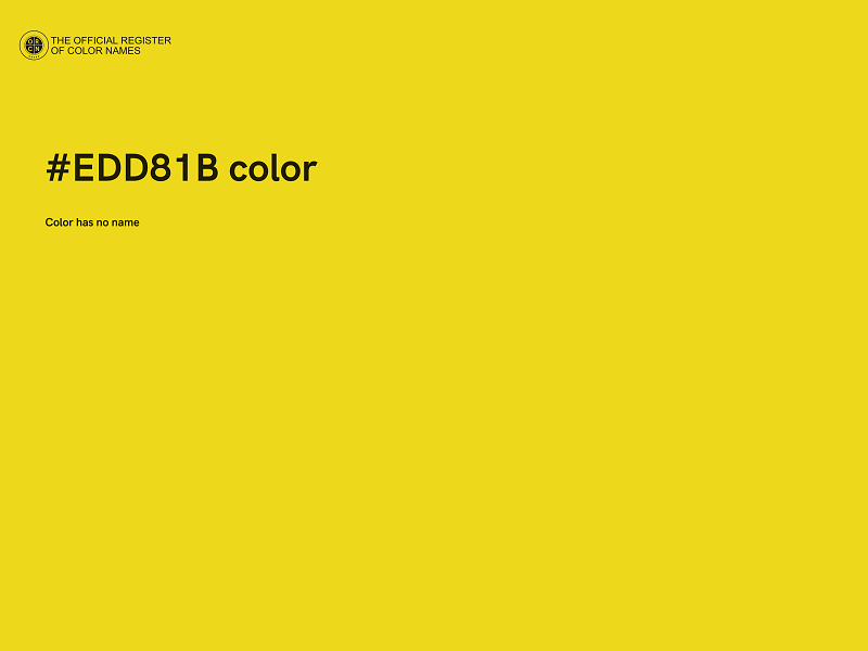 #EDD81B color image