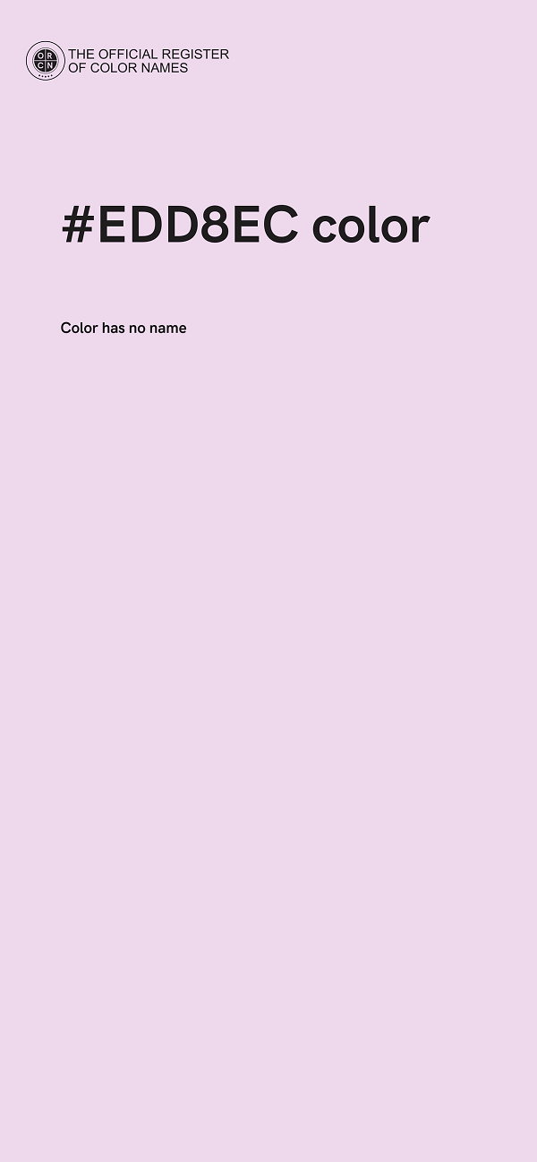 #EDD8EC color image