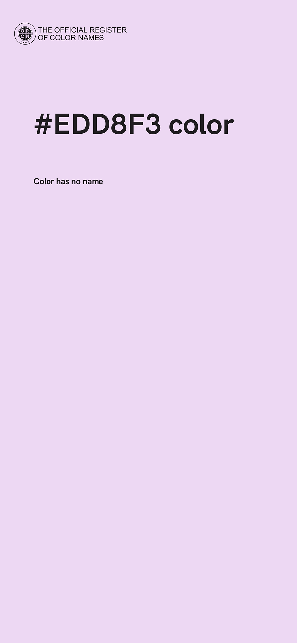 #EDD8F3 color image