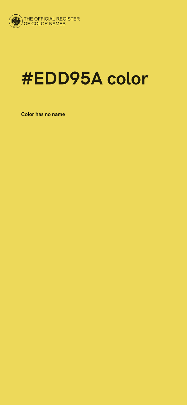 #EDD95A color image