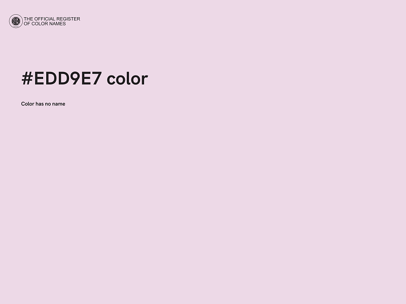 #EDD9E7 color image