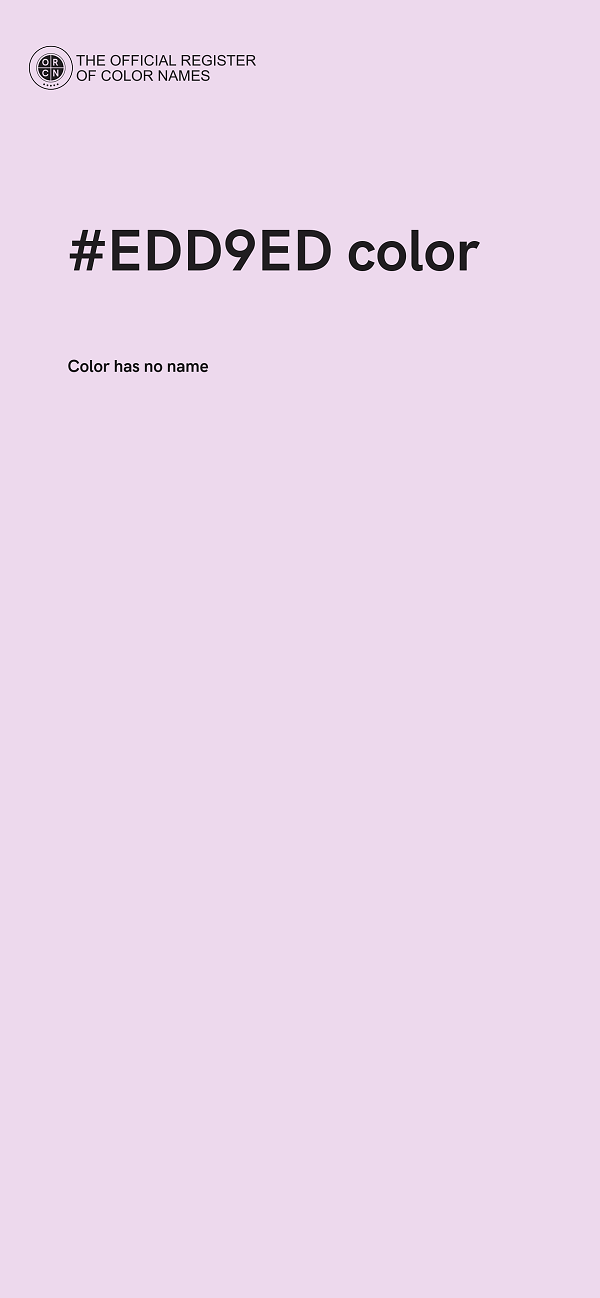 #EDD9ED color image
