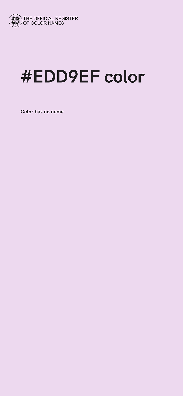 #EDD9EF color image