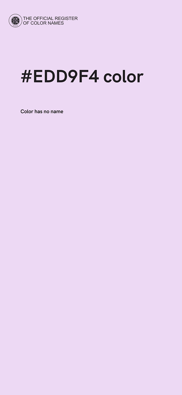 #EDD9F4 color image