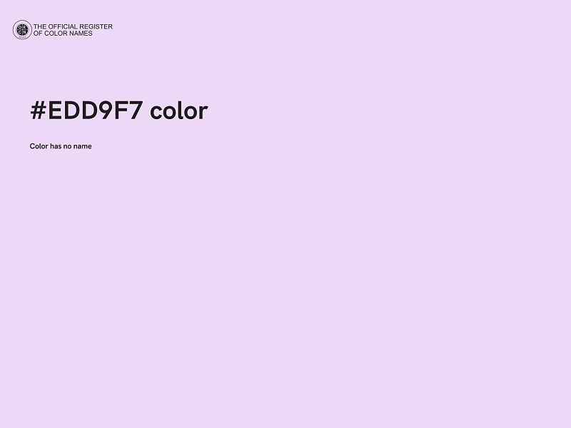 #EDD9F7 color image