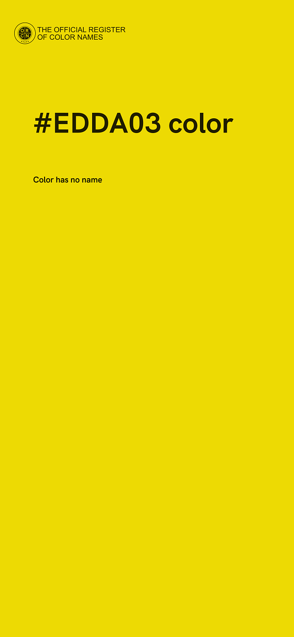 #EDDA03 color image