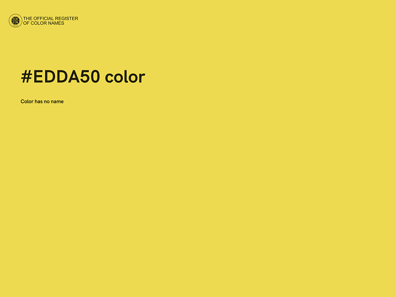 #EDDA50 color image