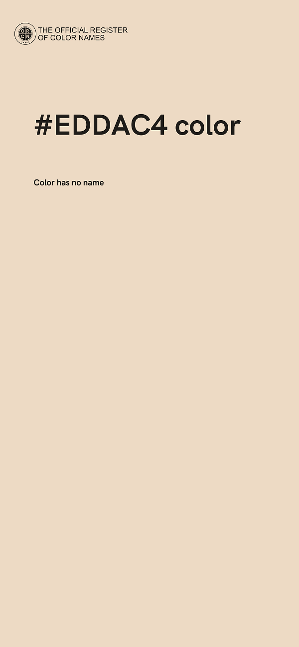 #EDDAC4 color image
