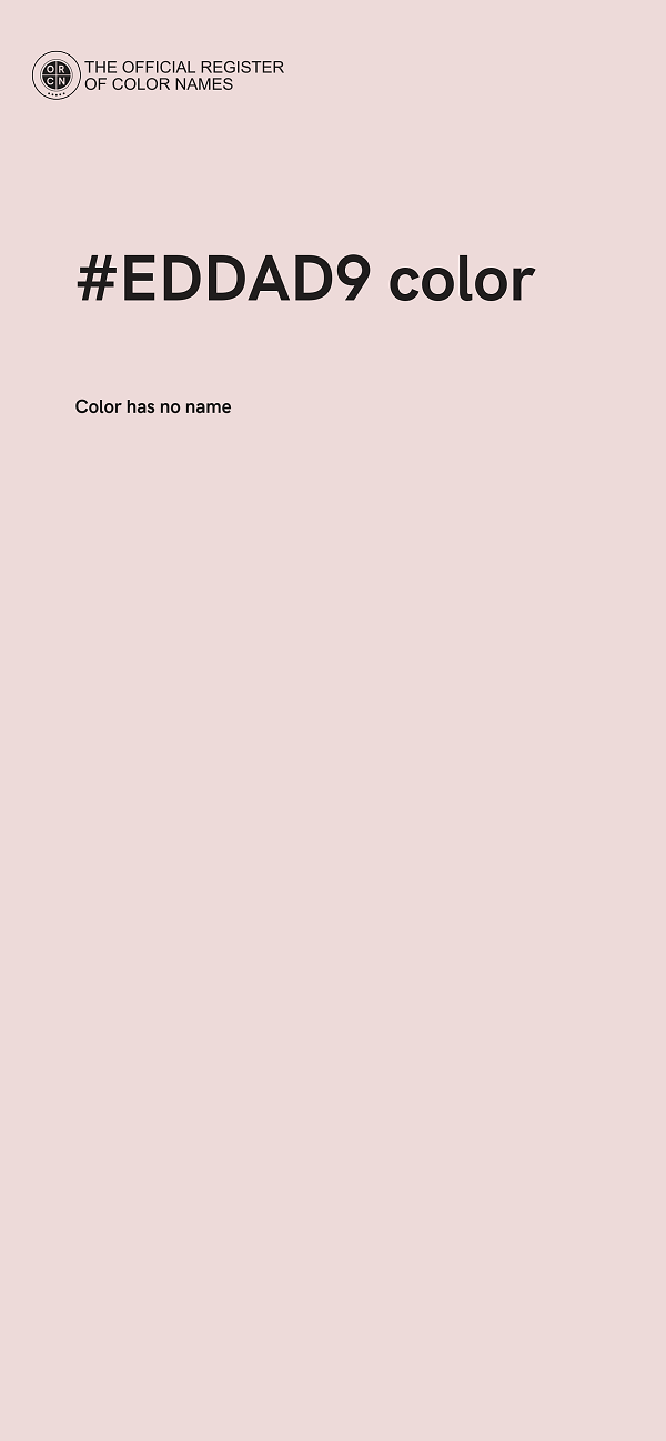 #EDDAD9 color image