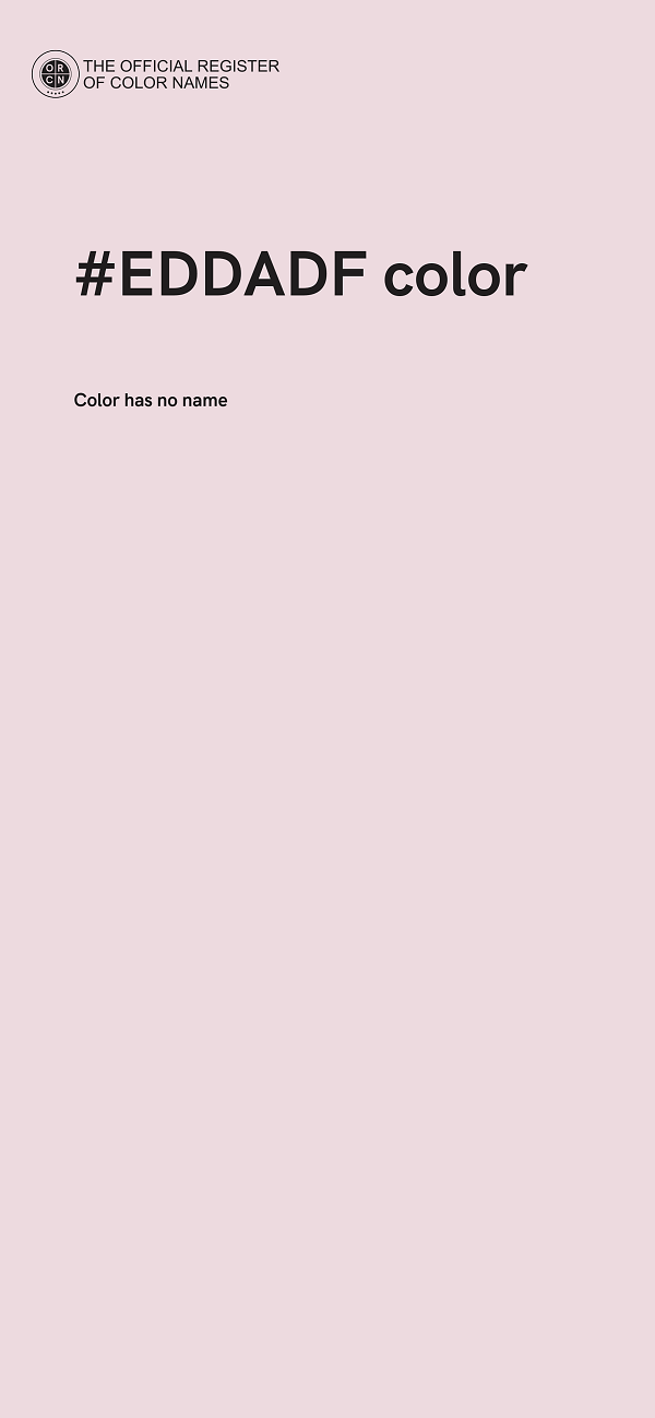 #EDDADF color image
