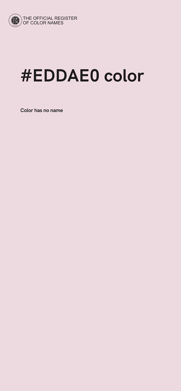 #EDDAE0 color image