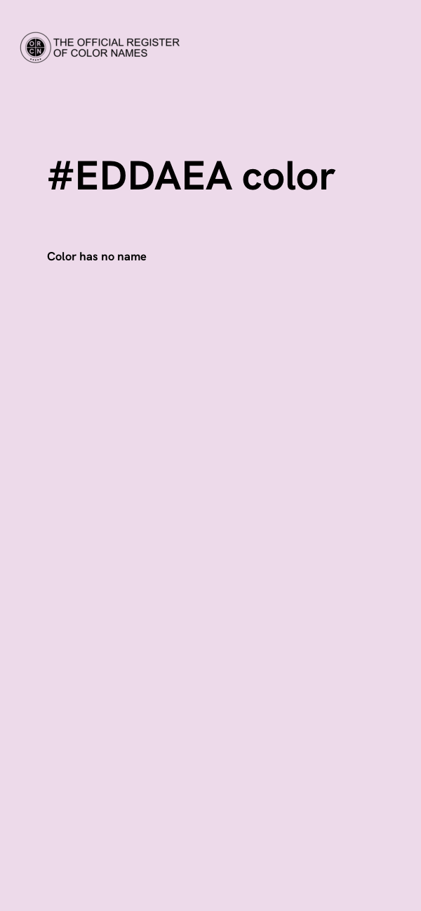 #EDDAEA color image