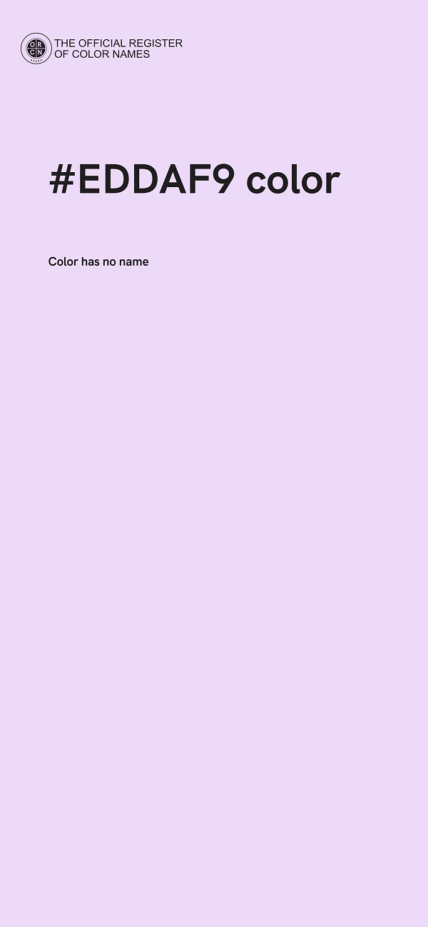 #EDDAF9 color image