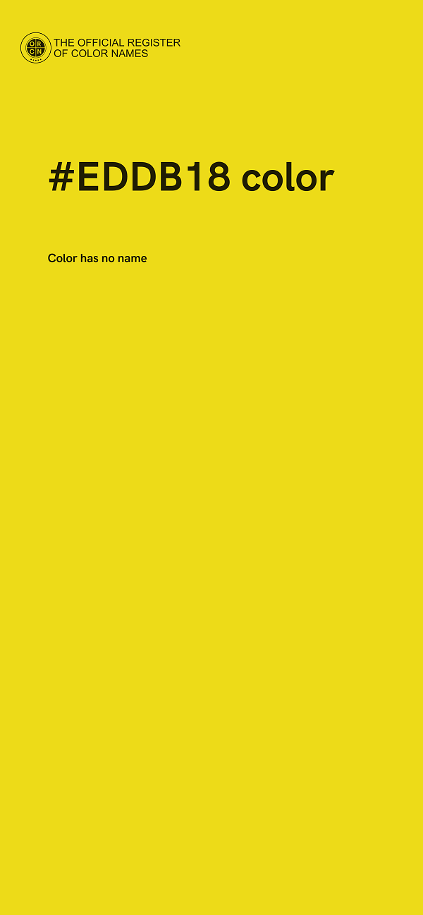#EDDB18 color image