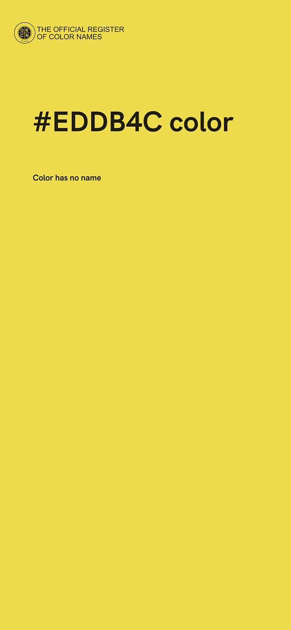 #EDDB4C color image