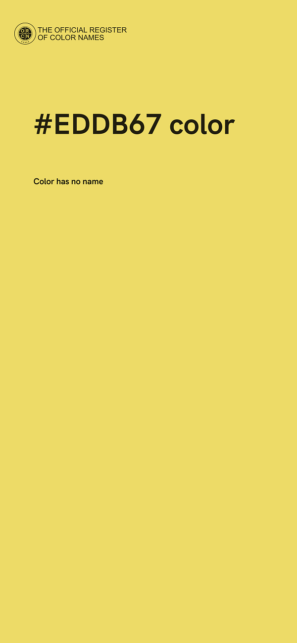 #EDDB67 color image