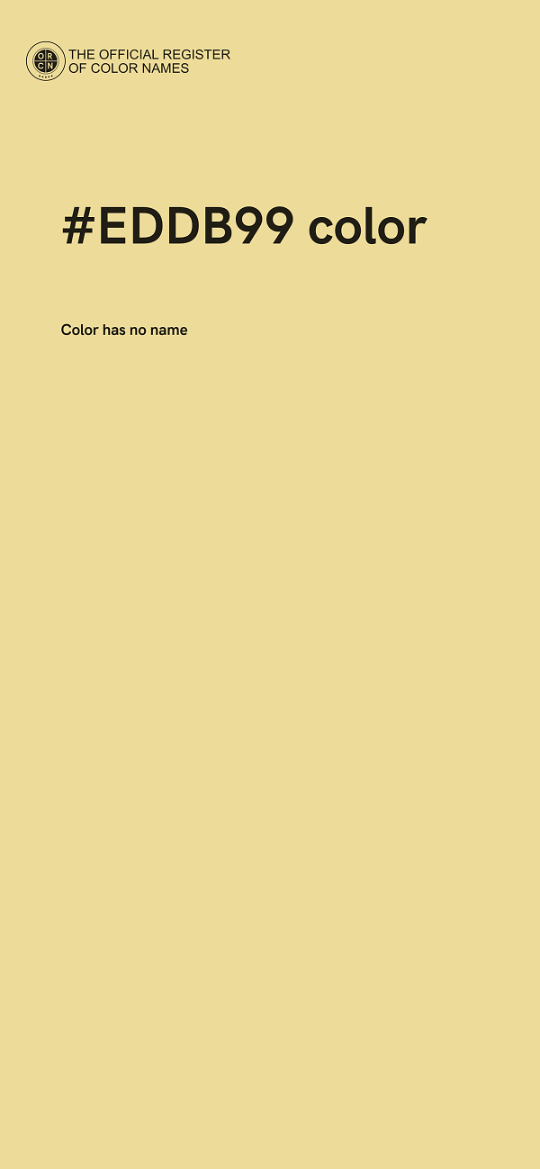 #EDDB99 color image