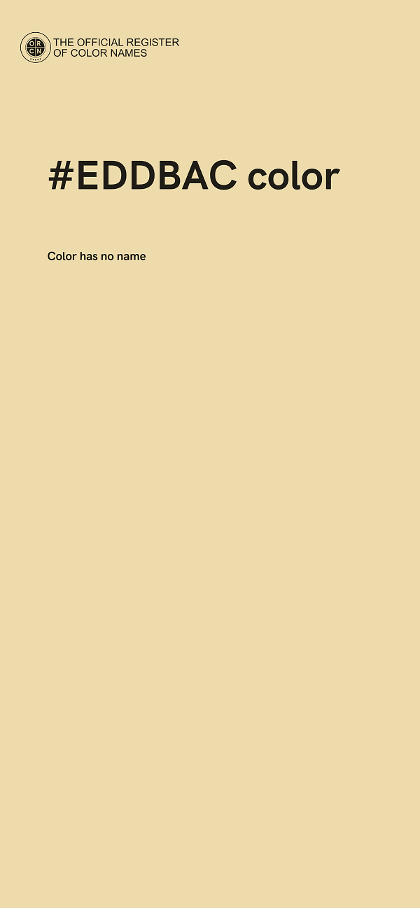 #EDDBAC color image