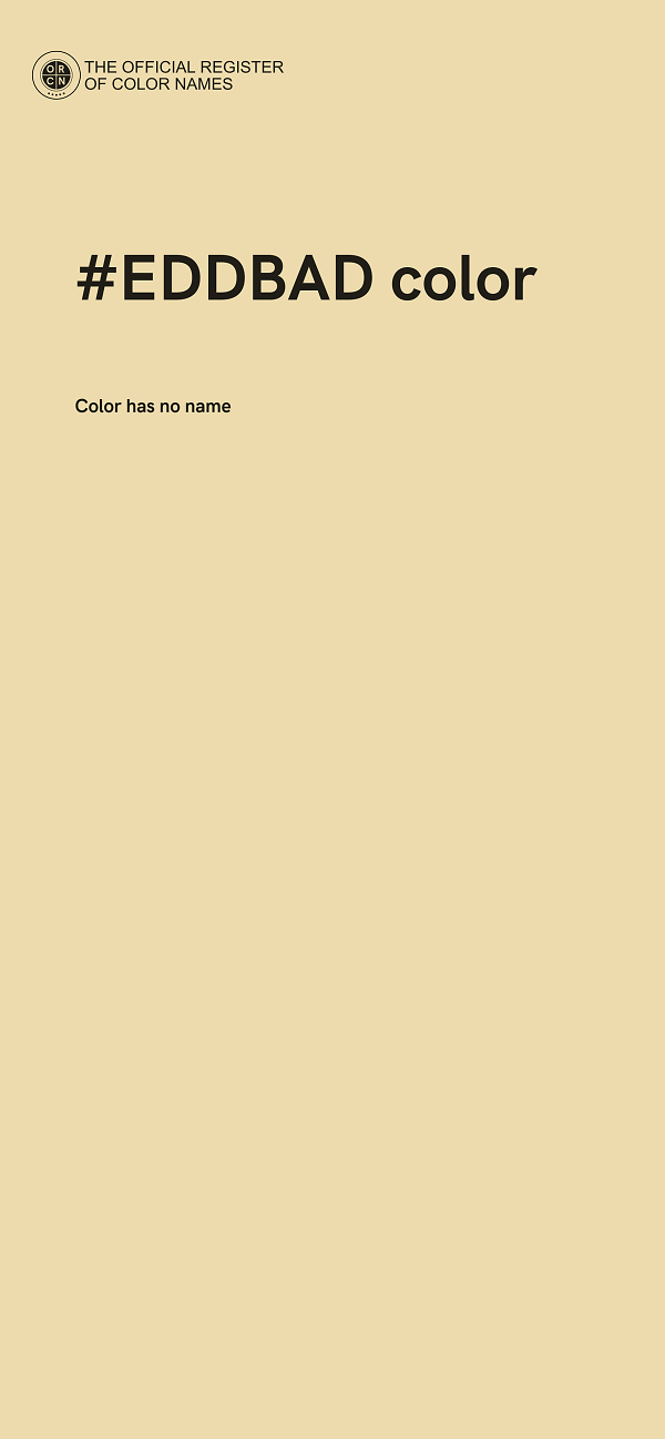 #EDDBAD color image