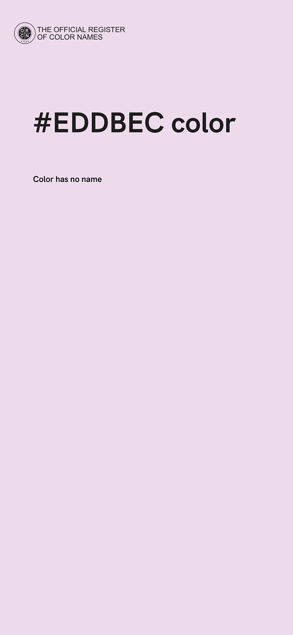#EDDBEC color image