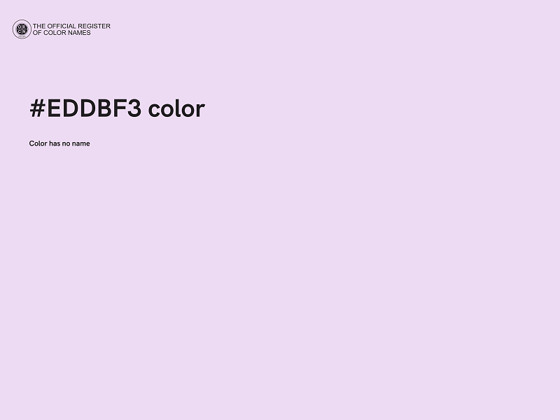 #EDDBF3 color image