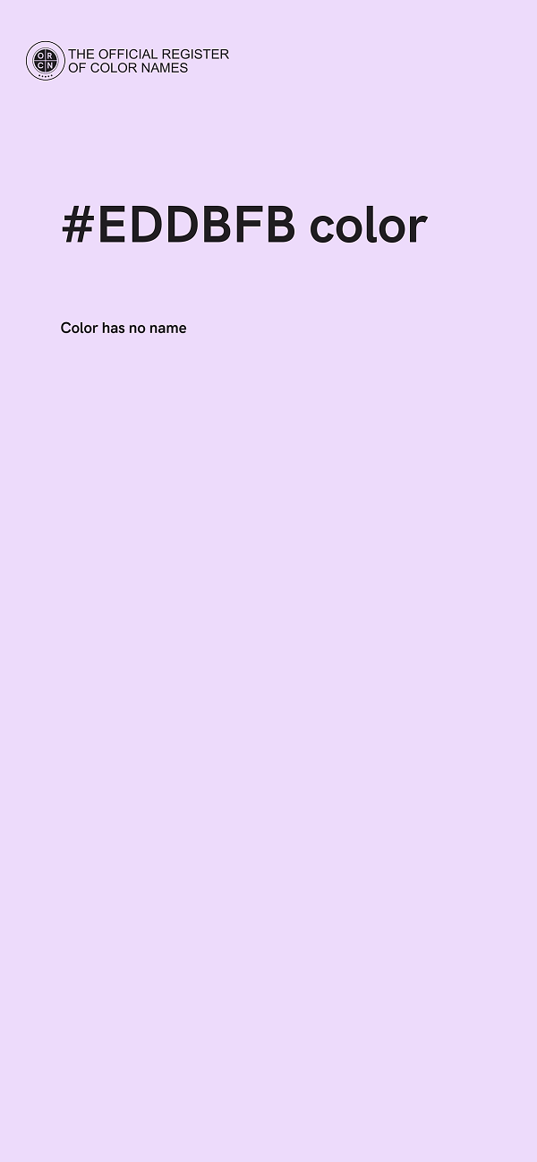 #EDDBFB color image