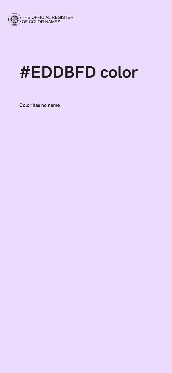 #EDDBFD color image
