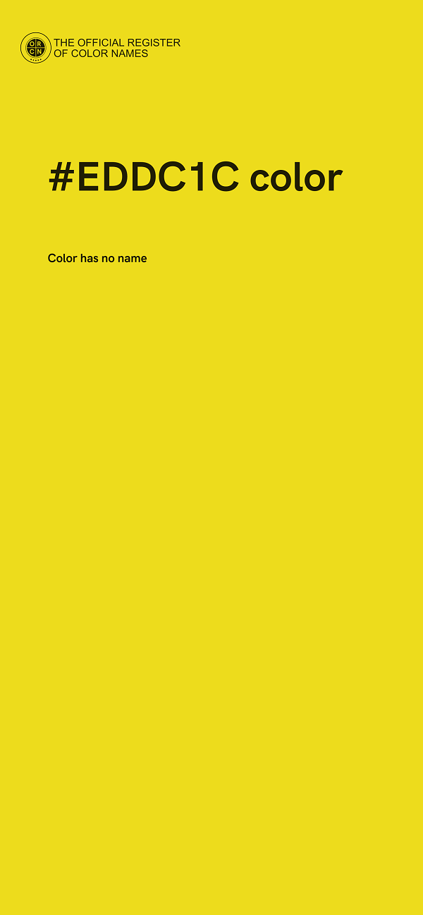 #EDDC1C color image