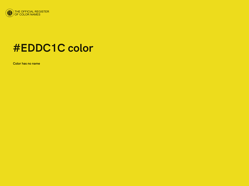 #EDDC1C color image