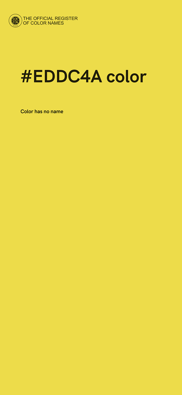 #EDDC4A color image
