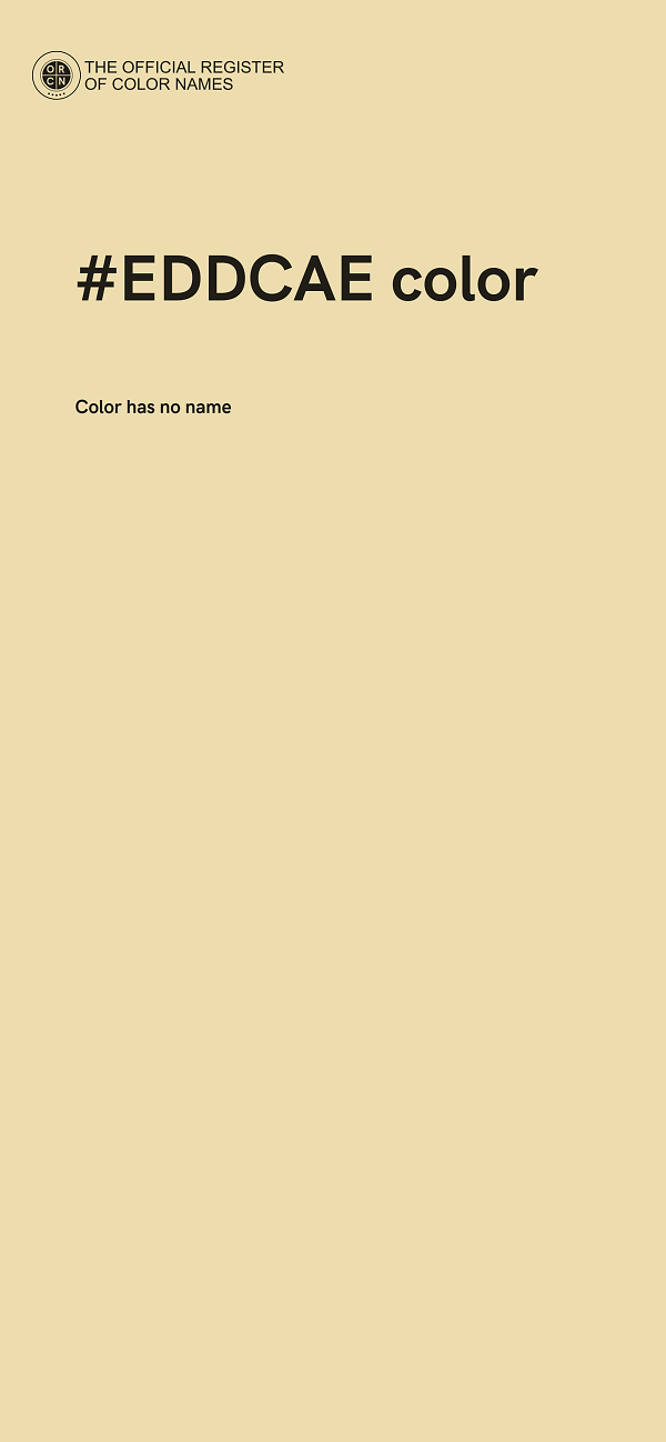 #EDDCAE color image