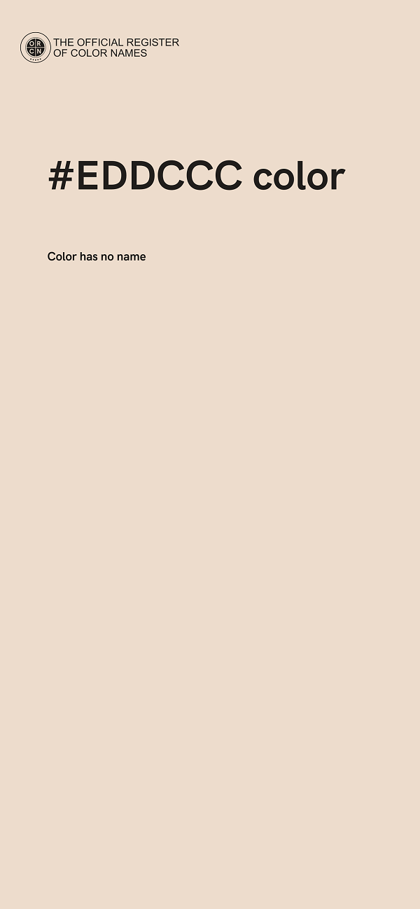 #EDDCCC color image