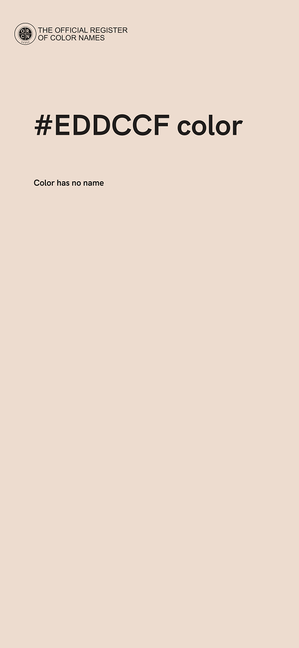 #EDDCCF color image