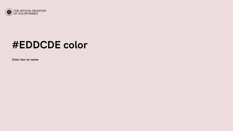 #EDDCDE color image