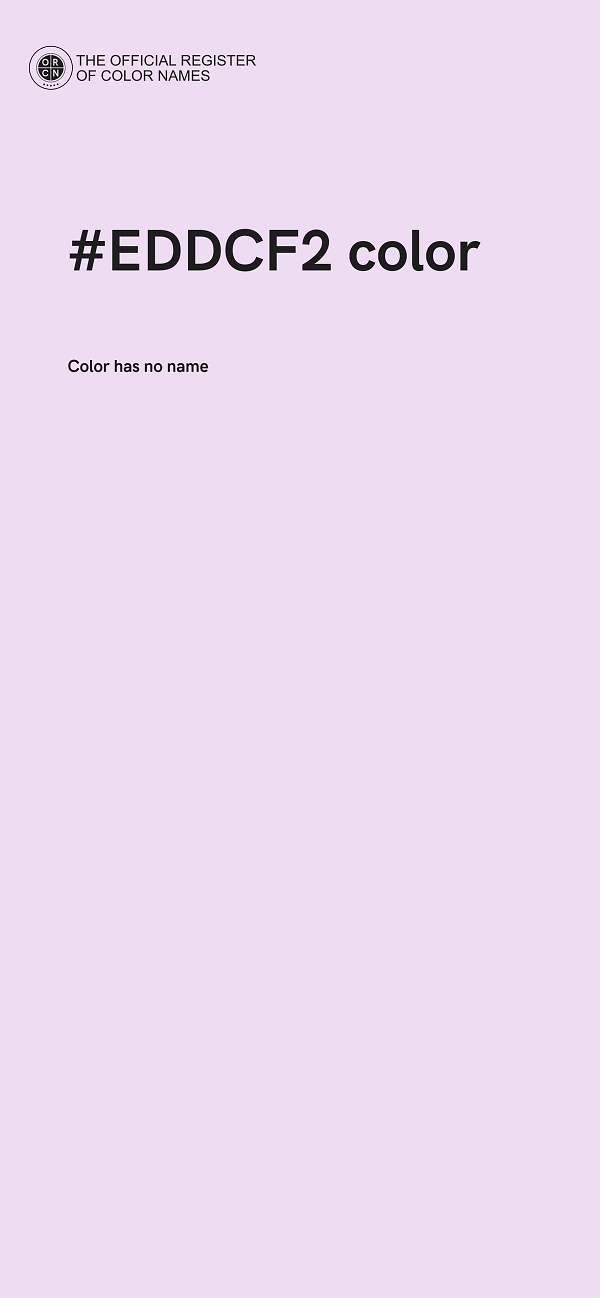 #EDDCF2 color image