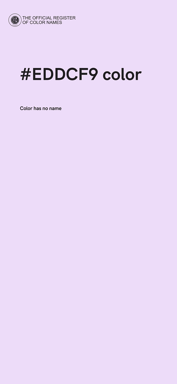 #EDDCF9 color image