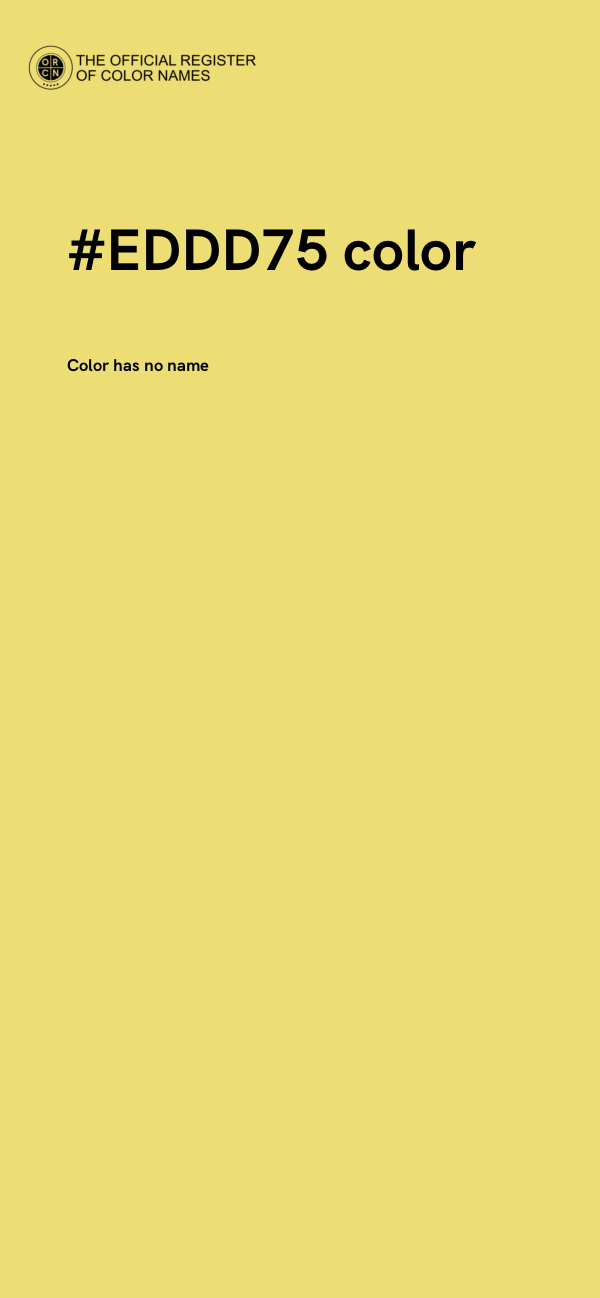 #EDDD75 color image