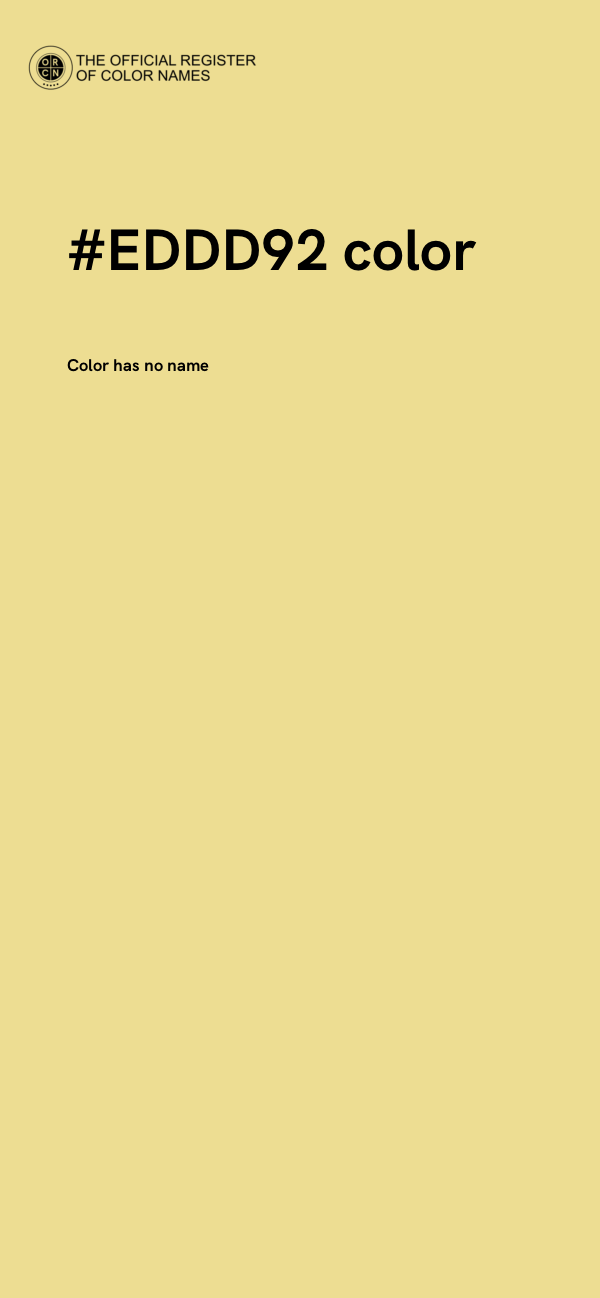 #EDDD92 color image