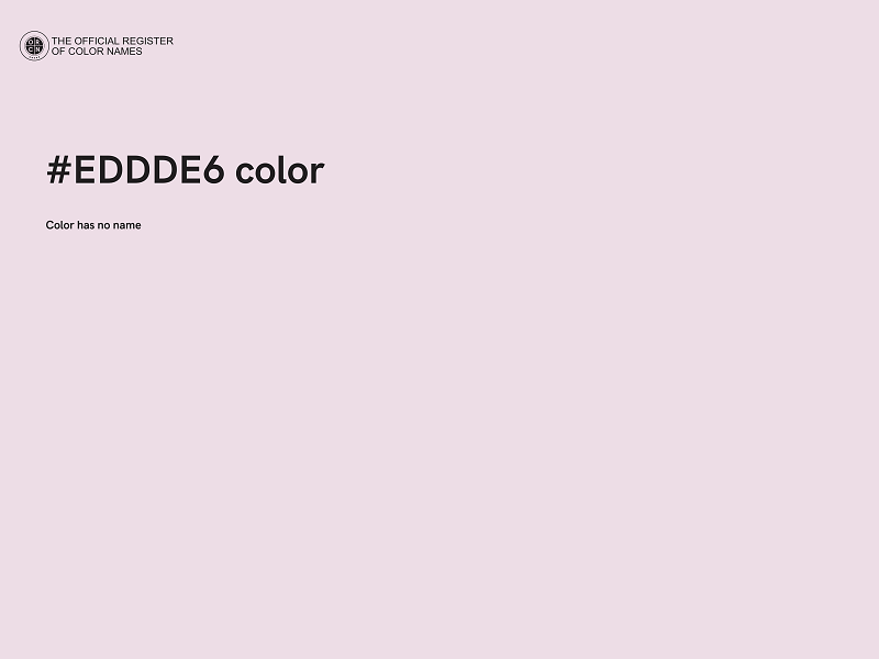 #EDDDE6 color image