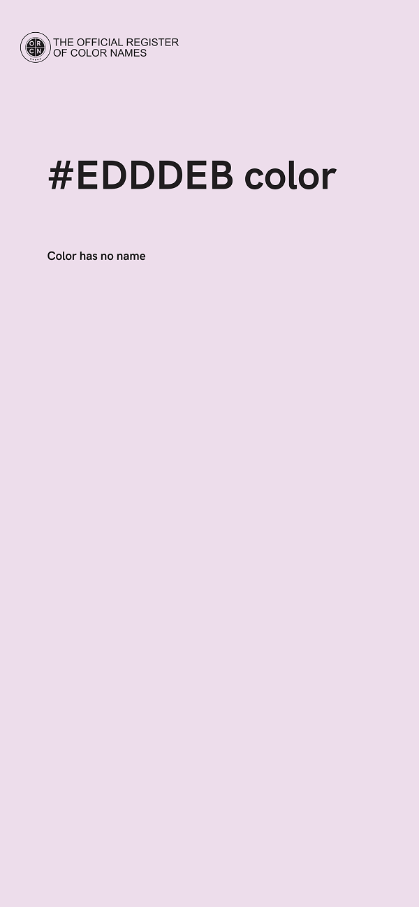 #EDDDEB color image