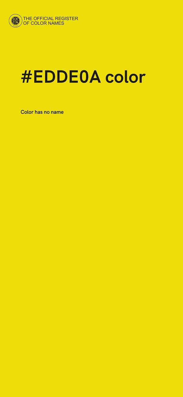 #EDDE0A color image