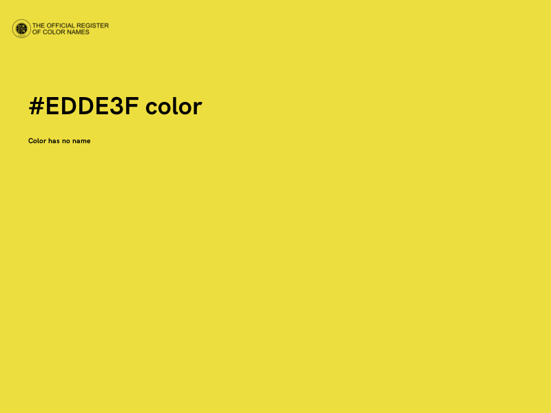 #EDDE3F color image