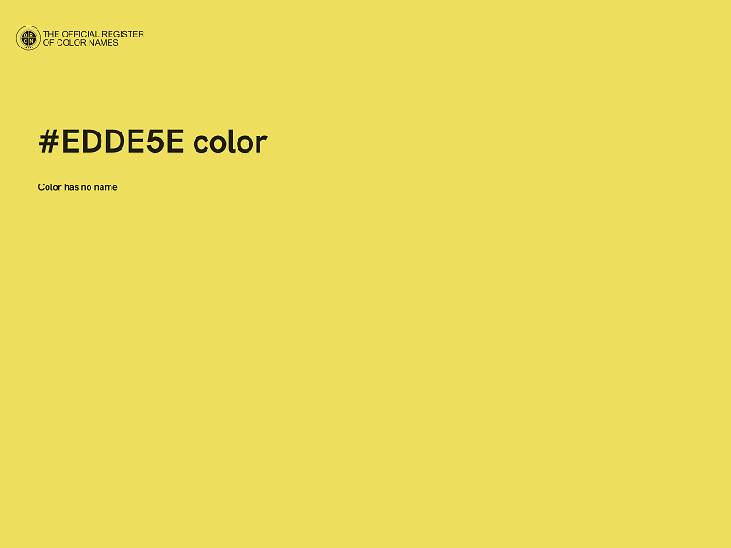 #EDDE5E color image